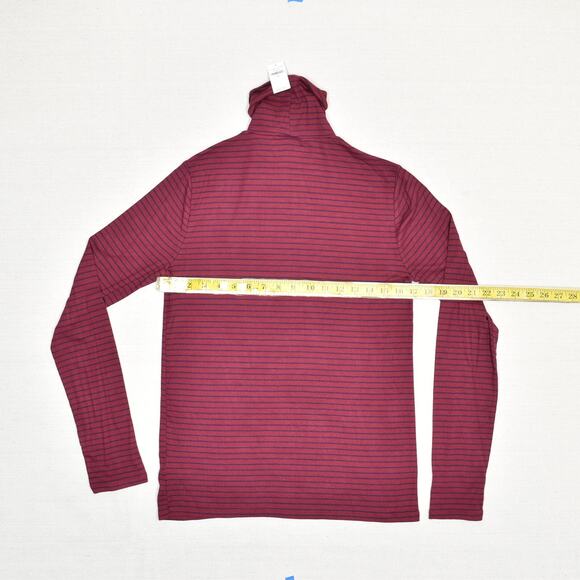 NEW Gap Women's Pullover Sweater Striped Turtleneck Cotton Red Size M - Picture 4 of 8